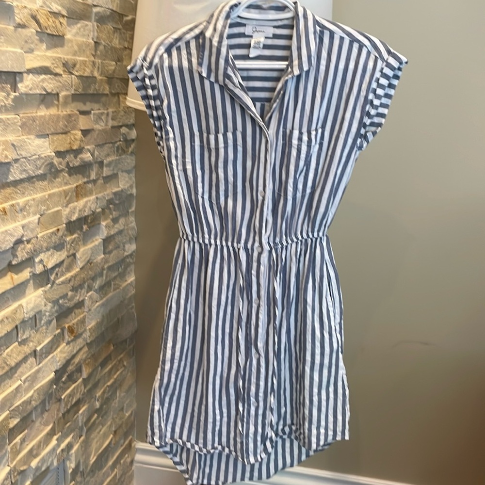 Striped Button down dress